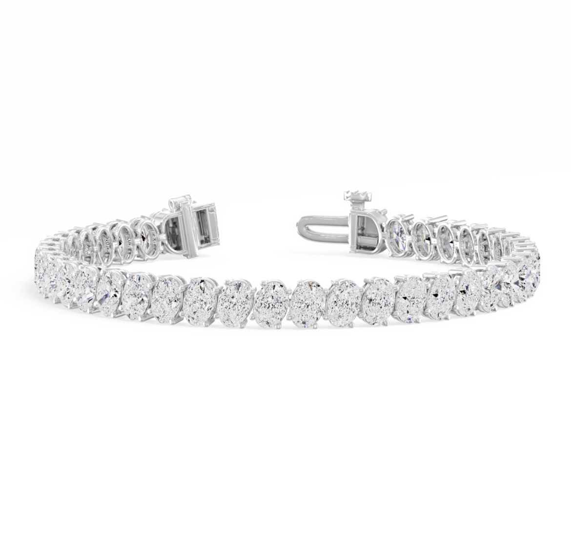 Oval North South Tennis Bracelet